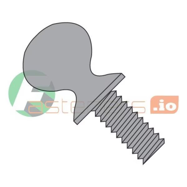 Thumb Screw, #10-32 Thread Size, Spade, Plain Steel, 0.49 in Head Ht, 1-1/2 in Lg, 1000 PK, Newport Fasteners, Mfr#: 548158